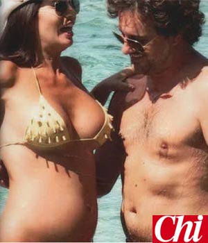 Laura Torrisi ed il “ciclone” Pieraccioni, futuri genitori al mare